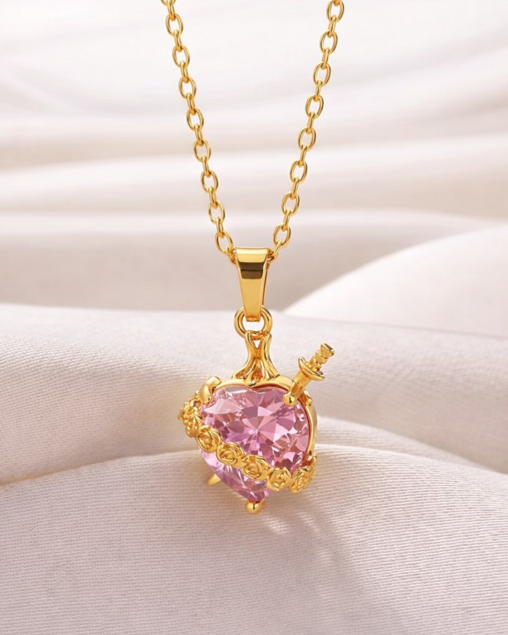 Collana Cuore Immacolato di Maria (Placcata in Oro)