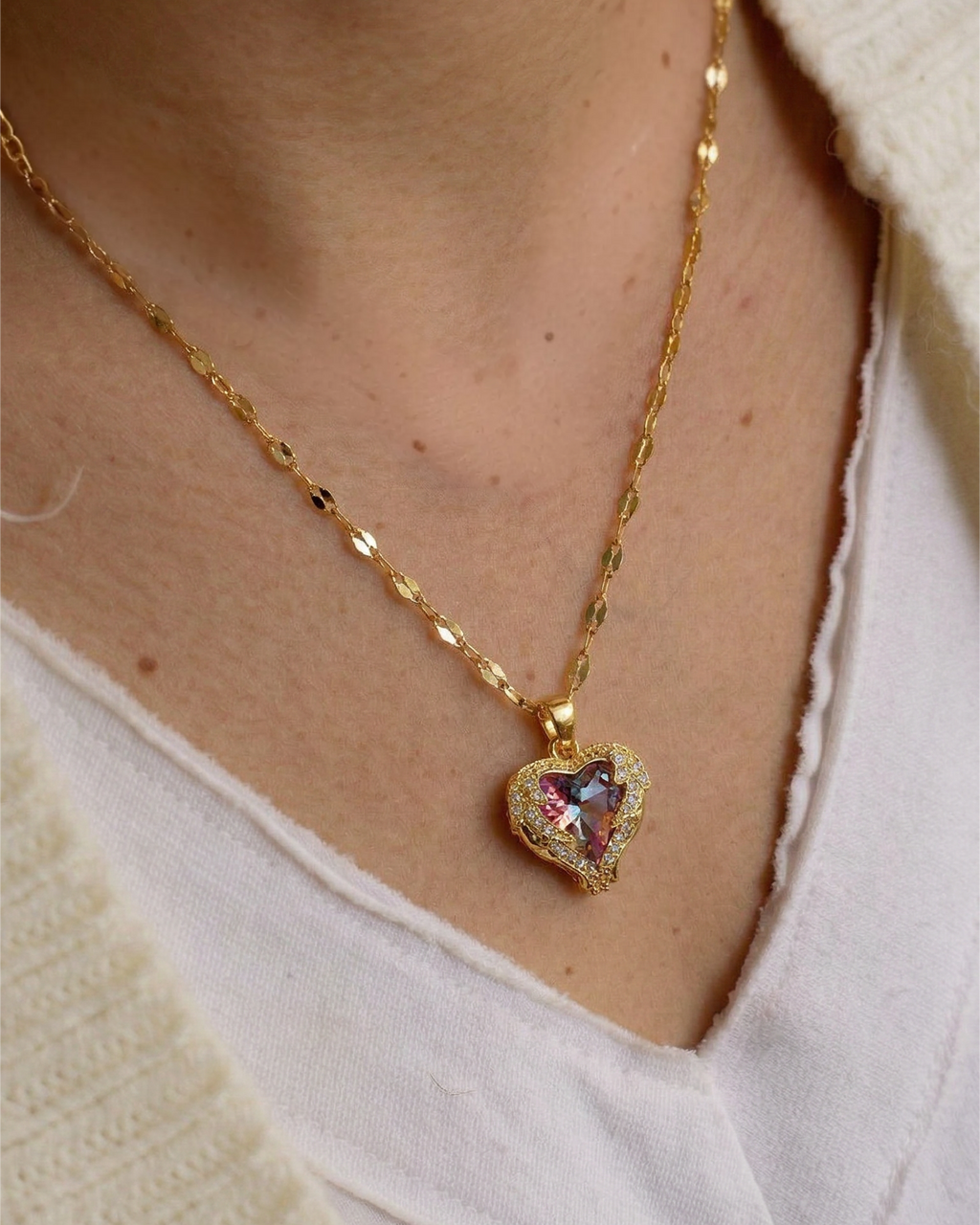 Collana Cuore Benedetto (Placcata in Oro)