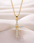 Collana Fede Infinita con Croce (Placcata in Oro)