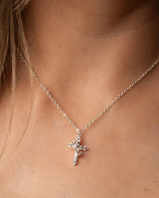 Collana con Croce e Corona di Cristo (Placcato in Oro)