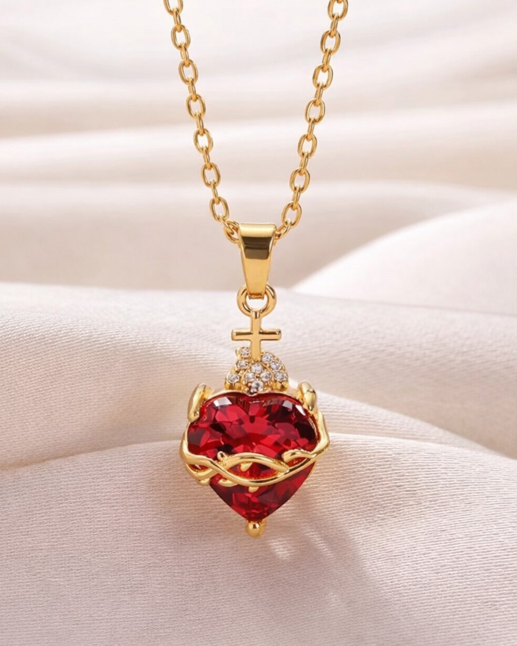Collana Sacro Cuore di Gesù (Placcato in Oro)