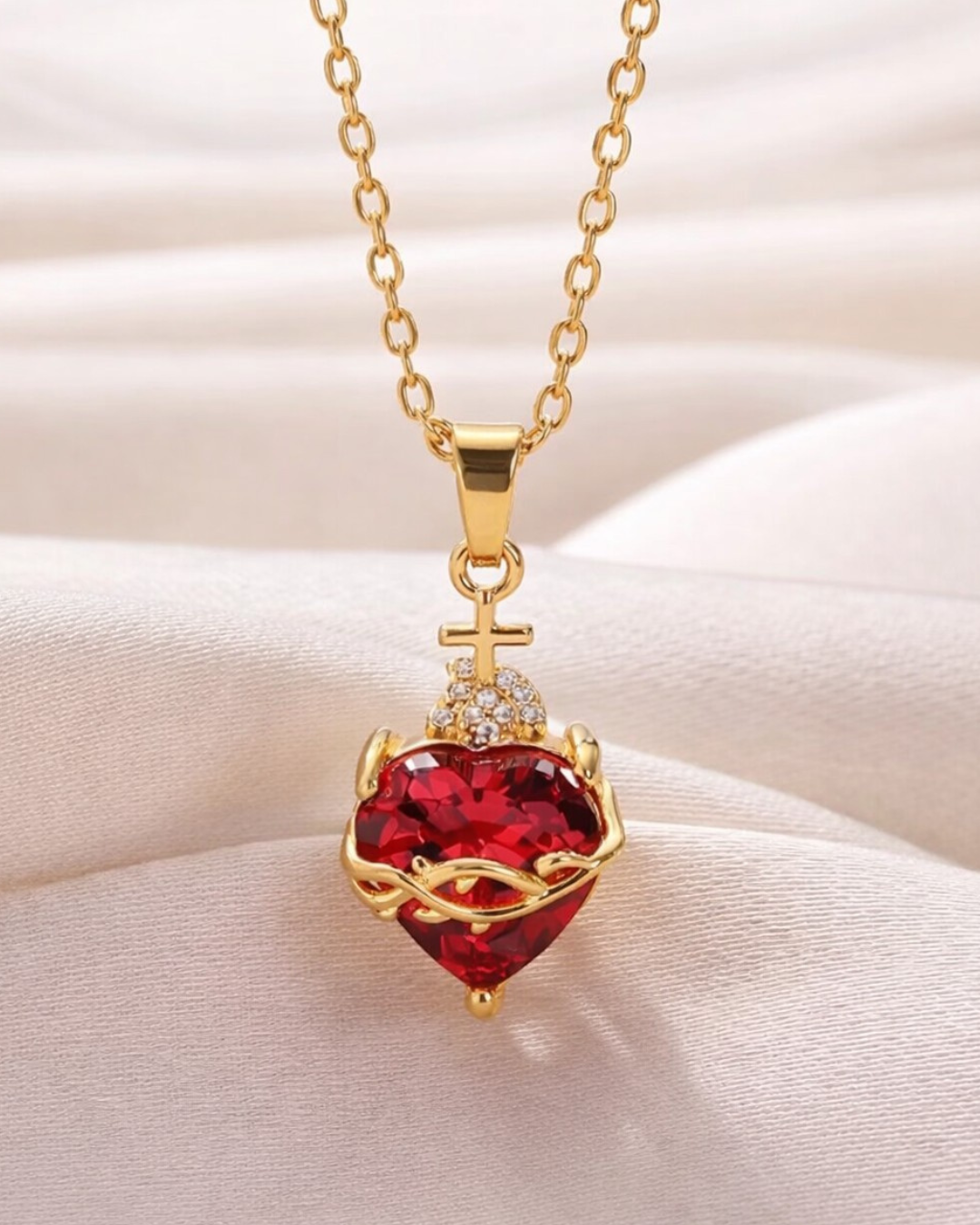 Collana Sacro Cuore di Gesù (Placcato in Oro)