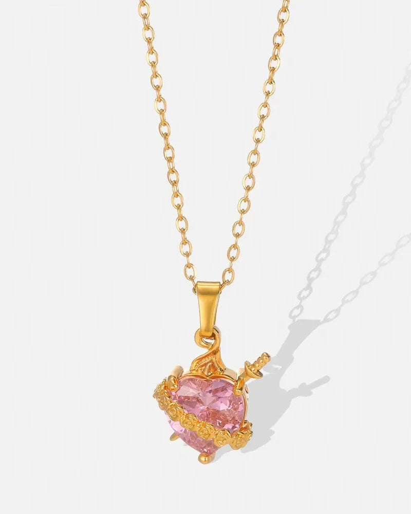 Collana Cuore Immacolato di Maria (Placcata in Oro)
