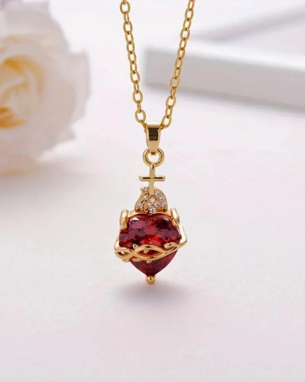 Collana Sacro Cuore di Gesù (Placcato in Oro)
